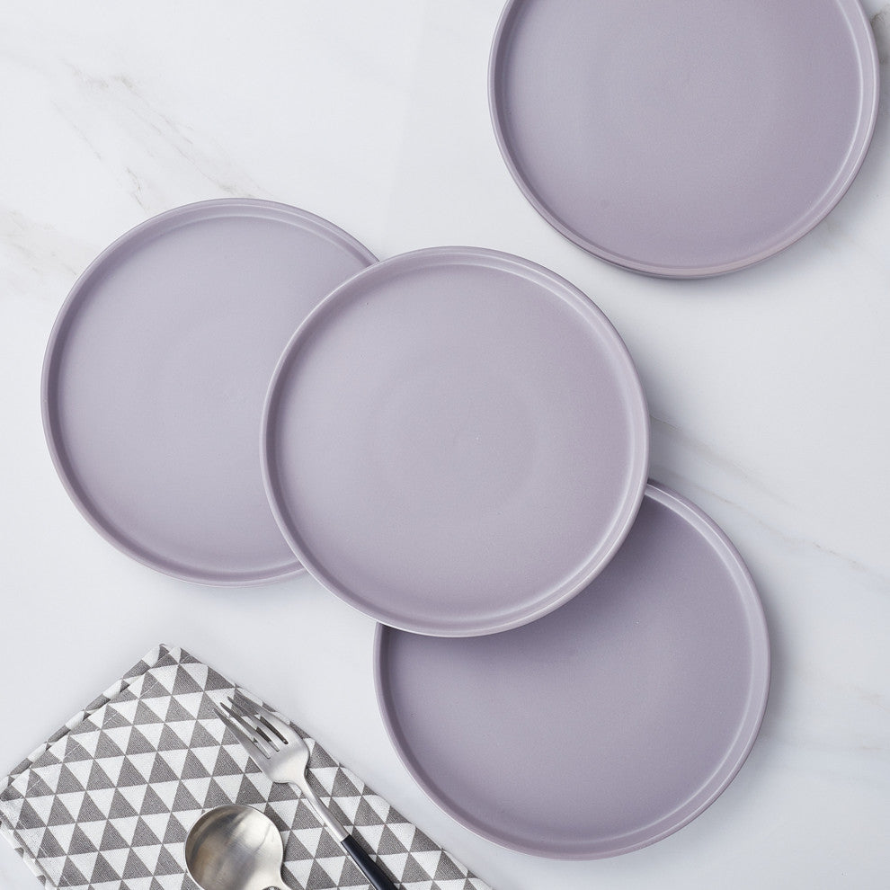 Stone Lain Cleo Stoneware 32 Piece Dinnerware Set, Light Gray