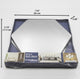 Small Decorative Wall Self Adhesive Shaped Mirrors, Set of 4, Hexagonal