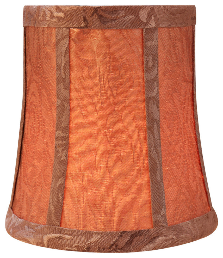 Aspen Creative 30366-2 Bell Clip-On Lamp Shade Brown 4" x 5" x 5"