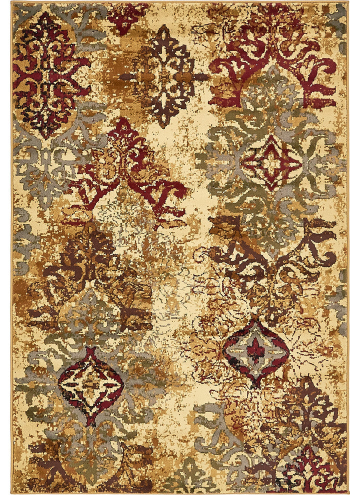 Unique Loom Beige Barista Congencis 4' 0 x 6' 0 Area Rug