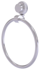 Venus Towel Ring With Twist Accent, Satin Chrome