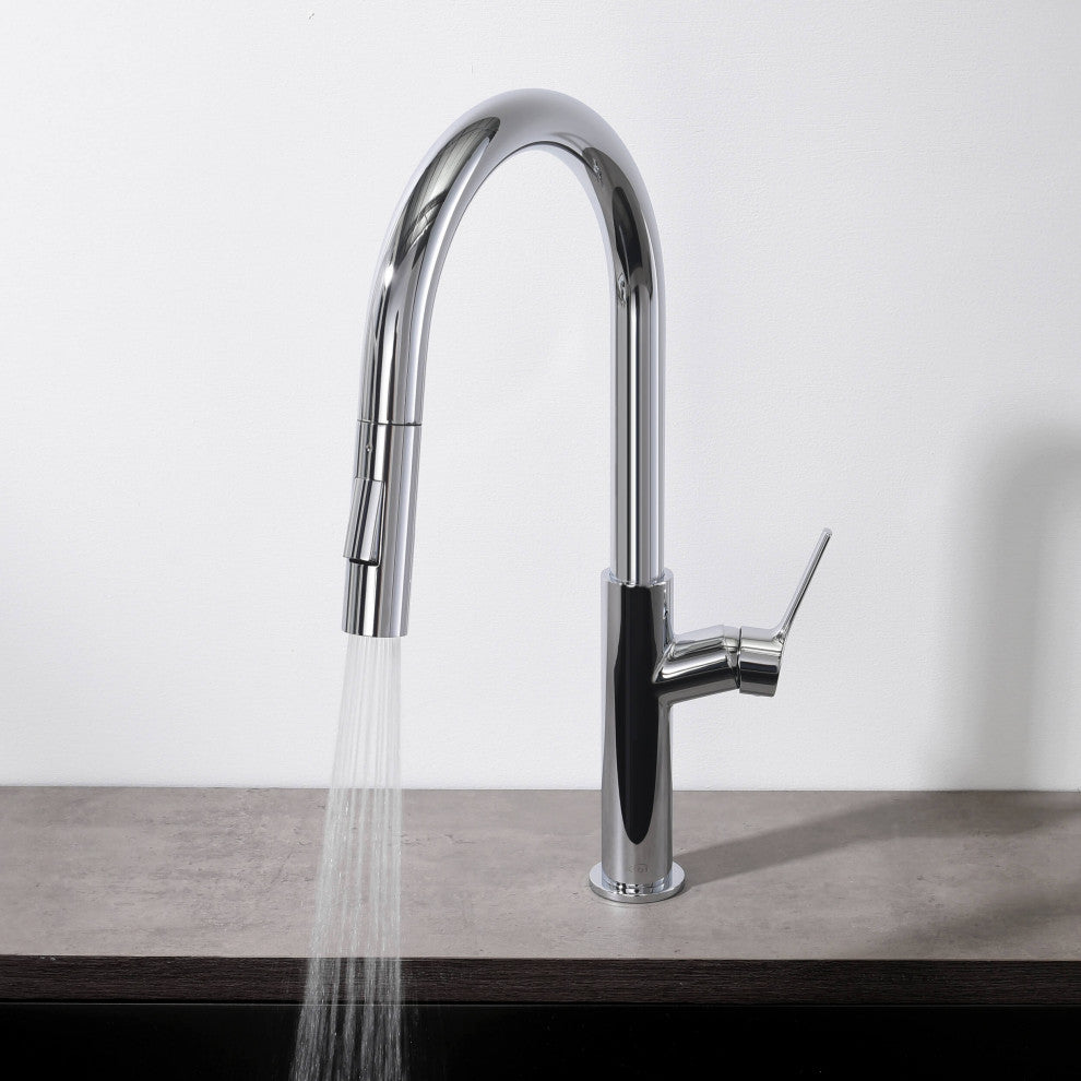 Fusion-T Single Handle Pull Down Sink Faucet With Soap Dispenser, Chrome