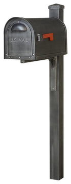 Classic Curbside Mailbox and Wellington Post Smooth, Swedish Silver