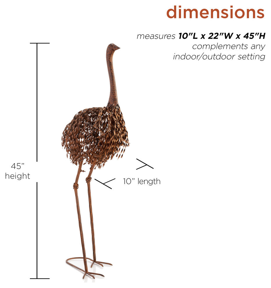 Peaking Ostrich Statue