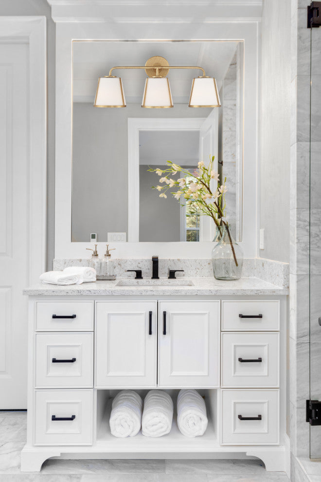 Crystorama FUL-913-GA Fulton 3-Light Antique Gold Bathroom Vanity