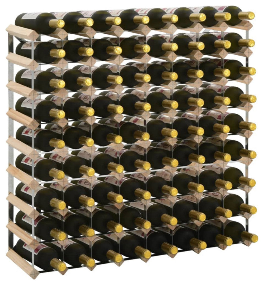 Vidaxl Wine Rack For 72 Bottles Solid Pinewood