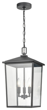 3 Light 11 in. Powder Coat Black Outdoor