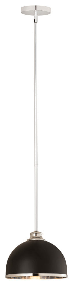 Zlite 1004P10-MB-CH 1-Light Pendant, Matte Black