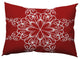 Snowflake Decorative Throw Pillow, Bright Red, 14"x20"