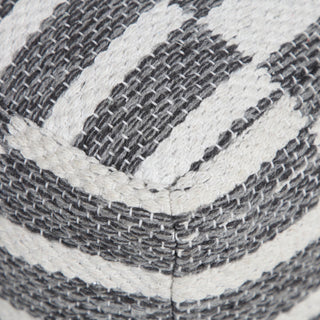 Modern Checkered Dimensional Pouf Ottoman