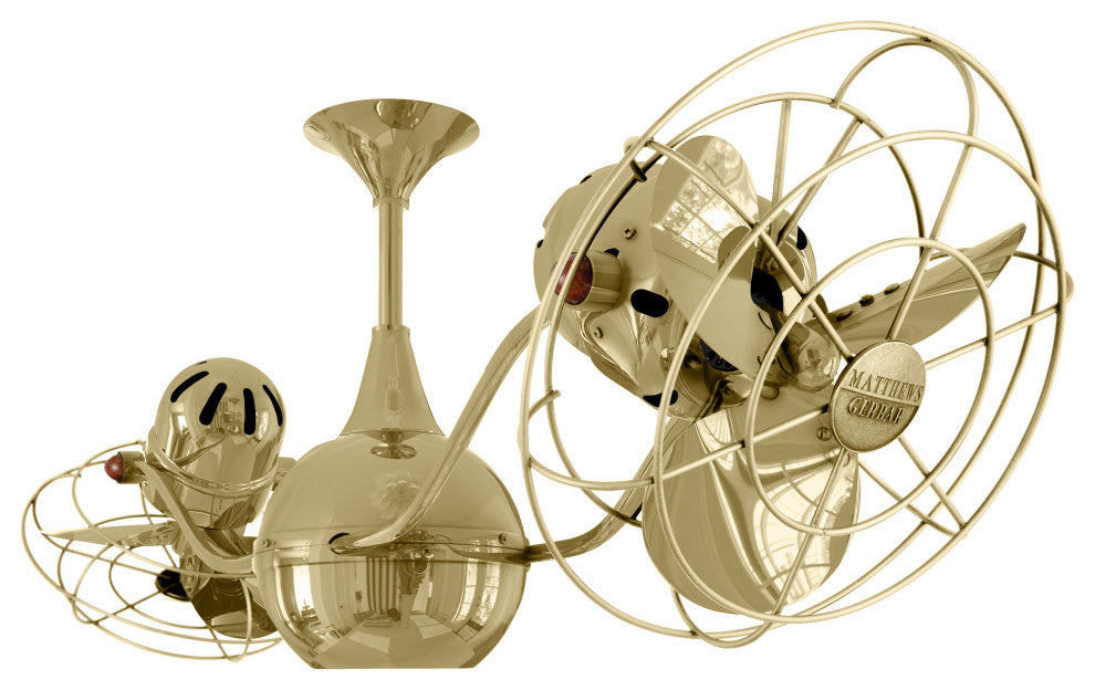 Vent Bettina Rotational Ceiling Fan, Polished Brass