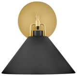 Lark Milo Small Single Light Sconce, Lacquered Brass