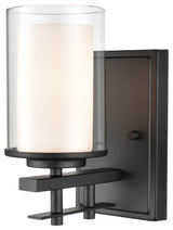 Huderson Collection 1-Light 4.75" Matte Black Bath Sconce