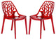 LeisureMod Modern Cornelia Dining Chair, Set of 2