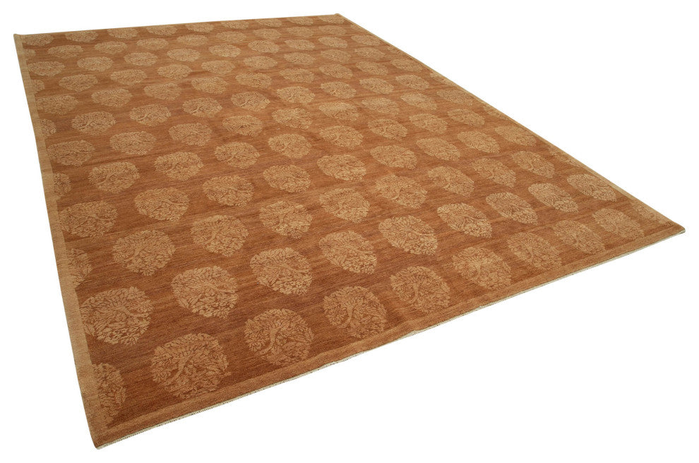 Rug N Carpet - Hand-Knotted Oriental 9' 0" x 12' 0" Pastel Oushak Area Rug