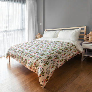 Feliz Navidad Llama Queen Brushed Poly Duvet Cover