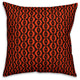 Oval Pattern, Red Throw Pillow Cover, 16"x16"