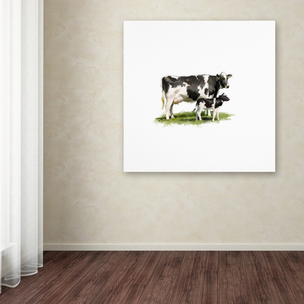 The Macneil Studio 'Cow With Calf' Canvas Art, 35"x35"