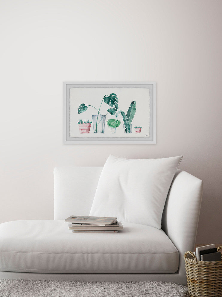 "Tropical Plants" Framed Painting Print, 24"x16"