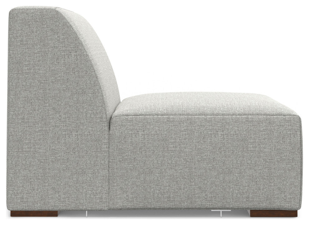 Rex Center Armless Sofa Module in Tightly Woven Performance Fabric