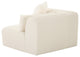 Tarra Fluffy Oversized Cream Corduroy Modular LAF Corner Chair - Cream