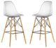 Modern Clear Pyramid Dining Side Bar Stool Set of 2