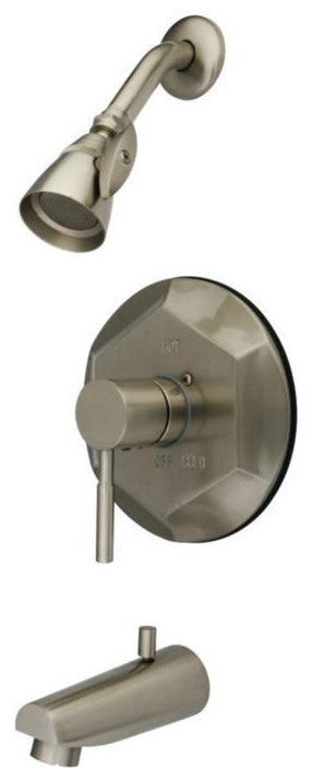 Kingston Brass Satin Nickel Concord Single Handle Tub & Shower Faucet KB4638DL