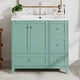 36" Freestanding Bath Vanity Set, Integrated Resin Sink, Green
