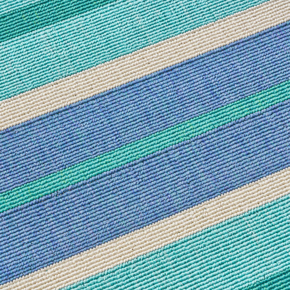 GDF Studio Jitske Indoor Geometric Area Rug, Blue and Green, 8'x11'