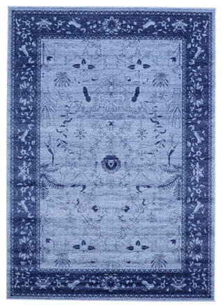 Unique Loom Blue La Jolla Floral 7'x10' Area Rug