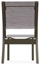 Leeward Sling Stackable Outdoor Dining Chair, Fossil/Beachwood
