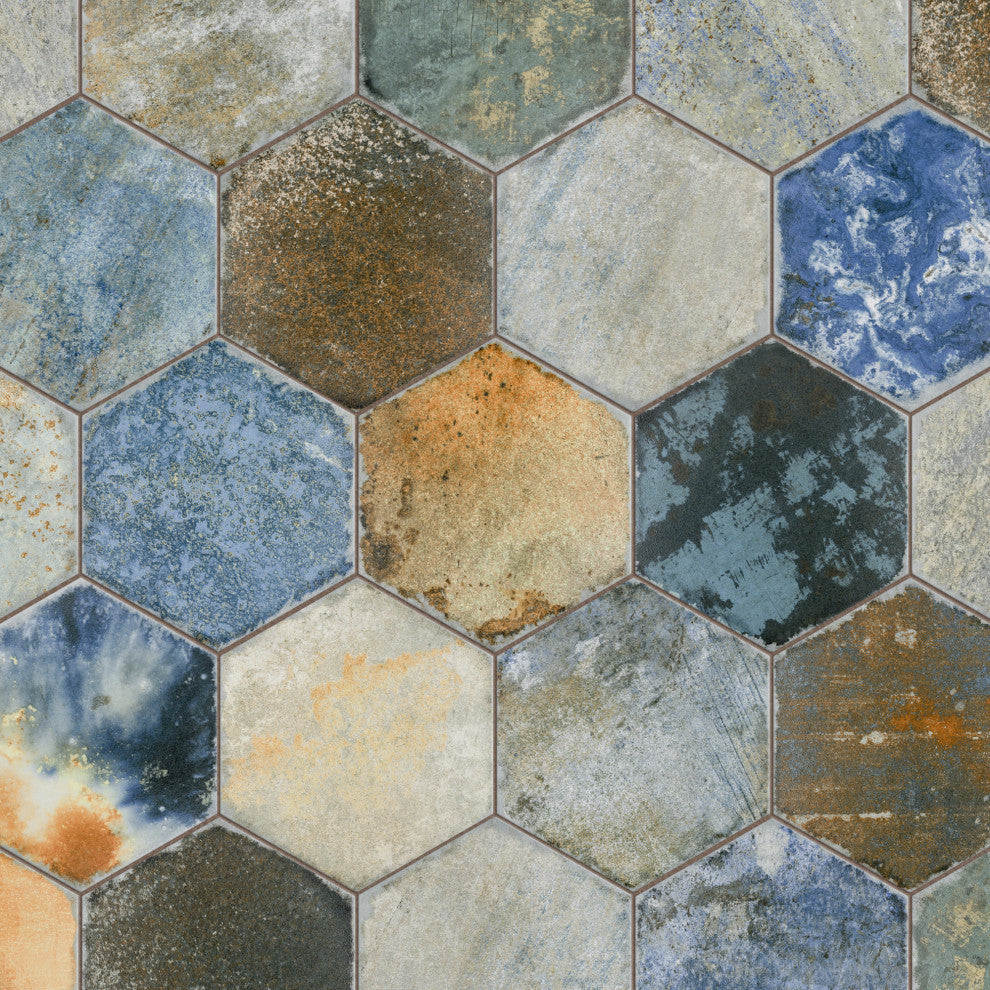 Dorne Hex Porcelain Floor and Wall Tile Sample