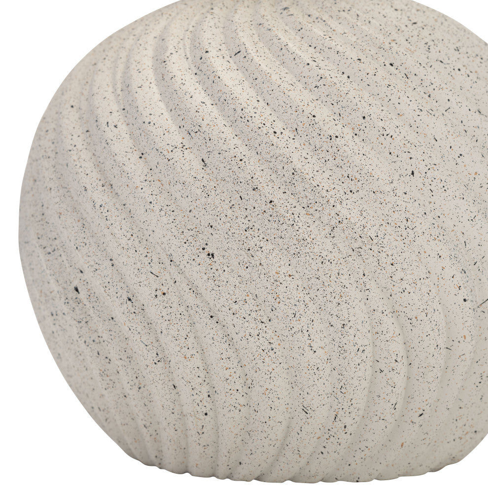 Resin 21" Twist Table Lamp, Cream Speckle