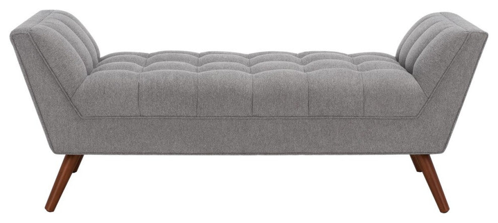Safavieh Couture Damian Tufted Bench, Light Grey