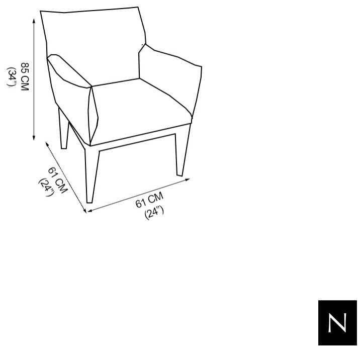 Nativa Interiors Olivia Geniune Leather Dining Chair, Steam