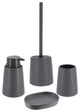 Bathroom Accessory Set, 4 Piece, Gray, Full Set 4 Pieces