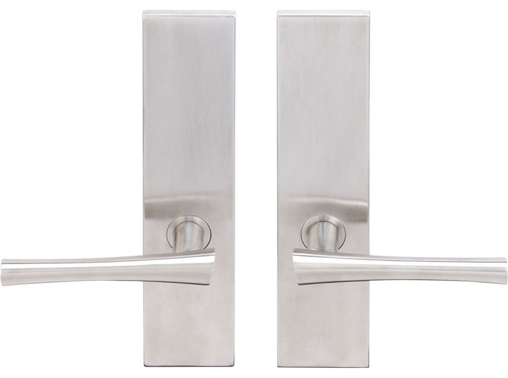 Champagne Lever, Tubular Passage, Satin Stainless Steel, 2-3/4" Backset, Satin S