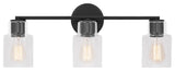 Sayward 3 Light Bath, Midnight Black
