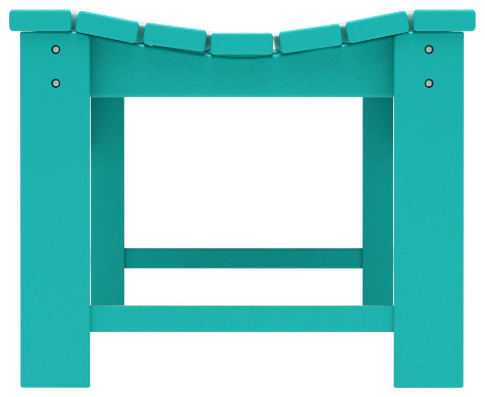 WestinTrends Plastic Picnic Bench Outdoor Dining Patio Lounge Garden Bench, Turquoise