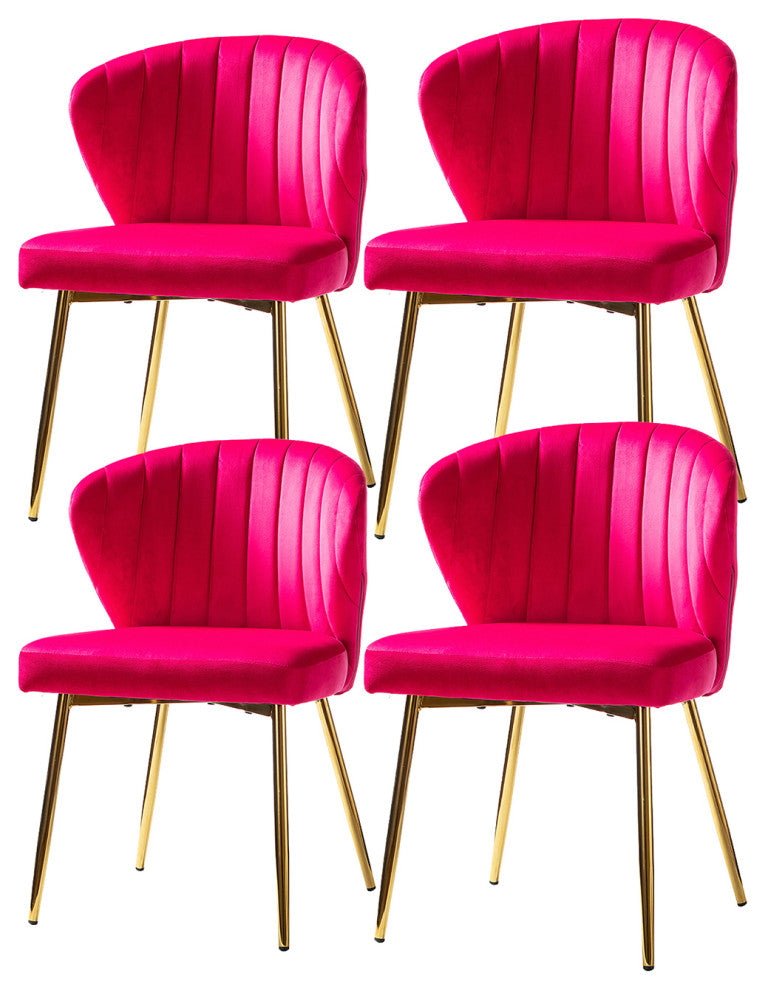 Milia Dining Chair Set of 4, Fuchsia