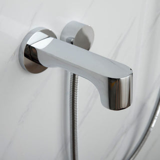 Luviah Set 8" Chrome Round Rain Shower and Handheld