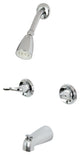 Kingston Brass Two-Handle Tub Shower Faucet, Polished Chrome