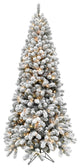 Flocked Alaskan Pine Christmas Tree, 9 Ft., Smart String Lighting
