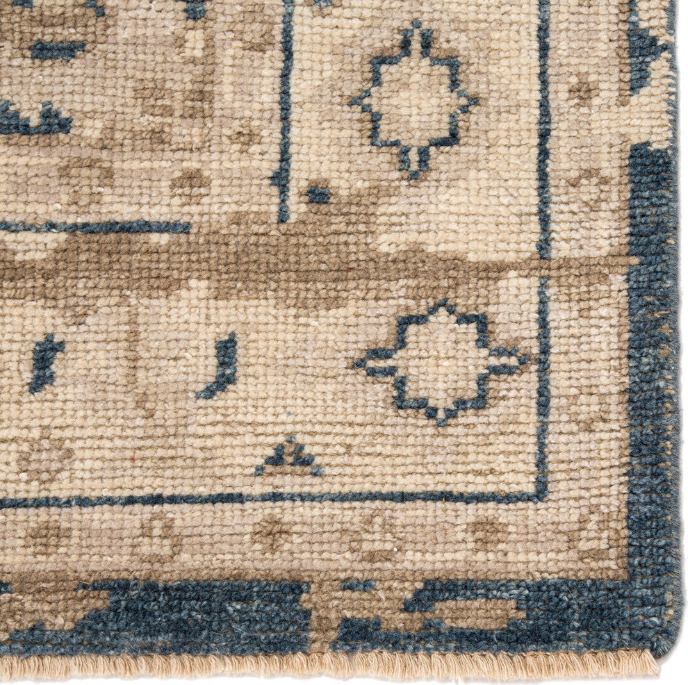 Jaipur Living Cadenza Knotted Medallion Beige/Dark Blue Area Rug, 10'x14'