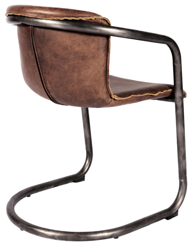 Industrial Benedict Dining Chair Light Brown - M2 - Brown
