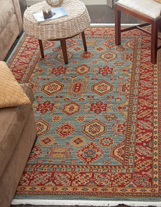 Unique Loom Light Blue Alexander Sahand 2' 7 x 6' 7 Runner Rug