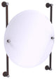Carolina Crystal Round Frameless Rail Mounted Mirror, Venetian Bronze