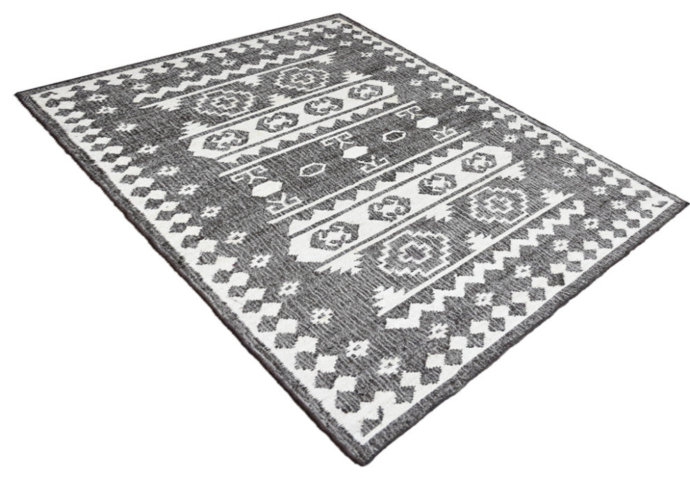 HAND WOVEN JUTE ECO-FRIENDLY AREA RUGS  -Rectangle,White Beige,Oriental Pattern, [Rectangle] 5'x8'