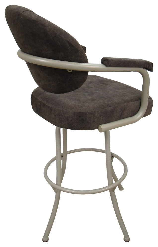 Swivel Counter 26", 30" or Extra Tall 34" Metal Bar Stool M-70, Outlier Ash - Beige, 34"