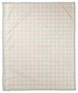 Pink Blue Grid  50x60 Coral Fleece Blanket